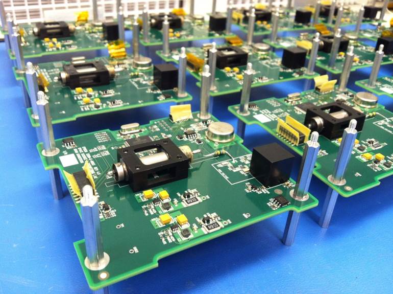 EPISEM payloads for each satellite arranged on in the SSEL flowbench