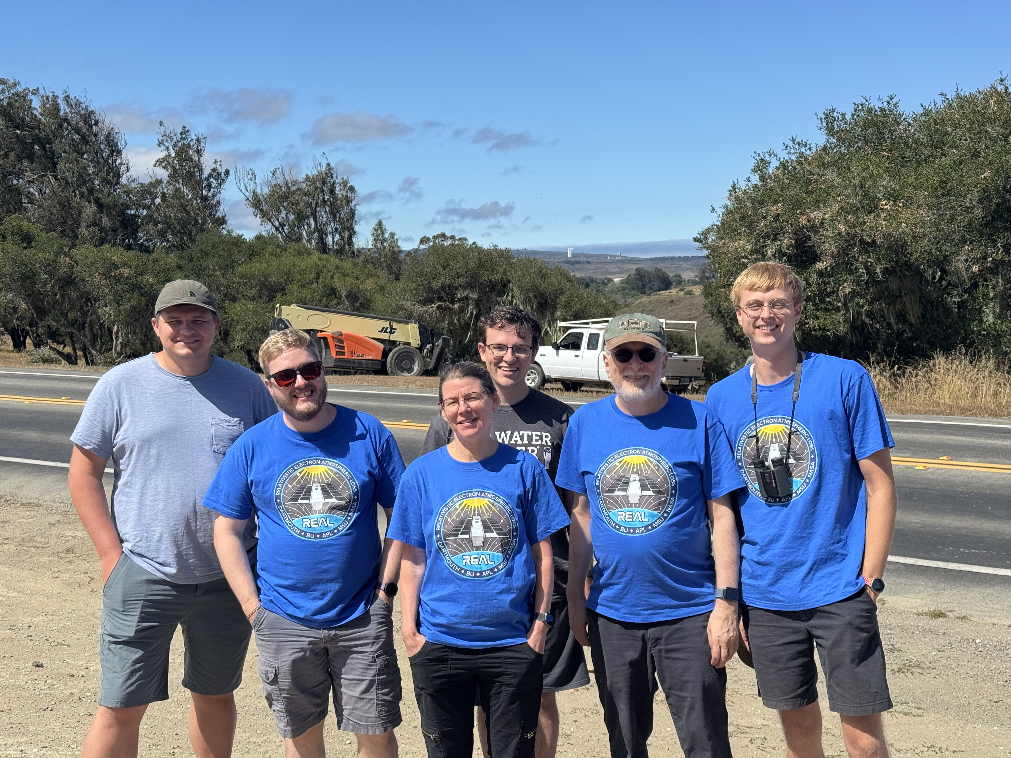 REAL team watching launch in Lompoc, CA